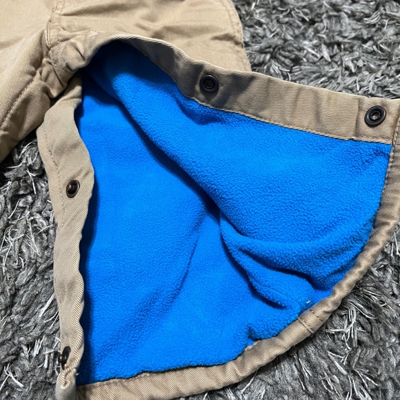 Osh Kosh B’Gosh Fleece Lined Khakis Overalls Baby 9 months - Picture 5 of 6